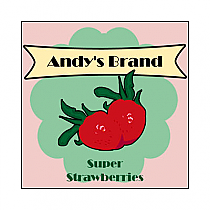 Your Brand Strawberry Square Food & Craft Label