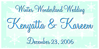 Winter Wonderland Horizontal Small Rectangle Wedding Labels