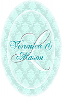 Monogram Large Oval Wedding Label 3.25x5