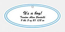 Sweet Pea Baby Oval Favor Tag