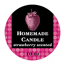 Black Label Small Circle Candle Labels