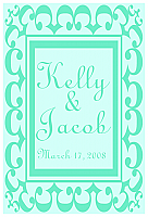 Monarch  Horizontal Big Rectangle Wedding Labels