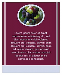 Grapes Rectangle Wine Hang Tag 3.25x4