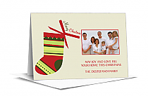 This is the Season Christmas Stocking Custom Photo Card w-Envelope 7.875" x 5.50" family style