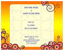 Abstract Large Invite Wedding Puzzle