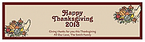 Thick Border Thanksgiving Water bottle Labels 7x1.875