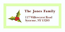 Sprig Mistletoe Christmas Address Labels 2" x .875"