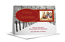 Snowy Christmas Pathway Cards with photo  7.875" x 5.50" w-envelope