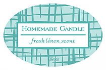 Fresh Linen Candle Label Oval