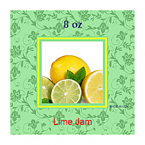 Lime Small Square Canning Labels 1.5x1.5