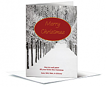 Snowy Christmas Pathway Cards  5.50" x 7.875" w-envelope