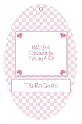 Little Love Baby Vertical Oval Favor Tag