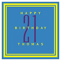 Square Simple Age Birthday Label