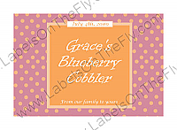 Custom Polka Dot Small Rectangle Food & Craft Label