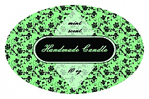 Floral Candle Label Oval