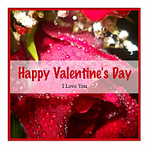 Photo Valentine Square Favor Tag 2x2