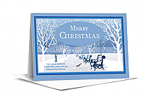 Christmas Winter Wonderland Town Square Cards  7.875" x 5.50" w-envelope