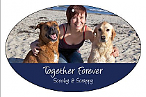 Horizontal Oval  Pets Photo with Text Favor Tag 2.25x3.5