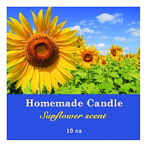 Photo with Text Big Square Candle Labels