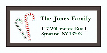 Custom Candycane Christmas Address Labels 2" x .875"