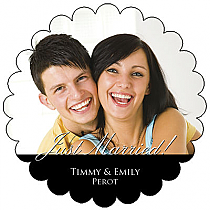 Name800 Wedding Photo Coasters With Text