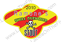 Skull Collar Yellow Beer Labels