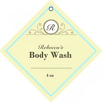 Tranquil Diamond Bath Body Favor Tags