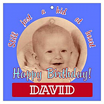 Kid Square Birthday Favor Tag