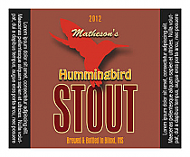 Humming Bird Square Text Beer Labels