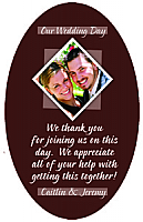 Portrait Text Oval Wedding Labels