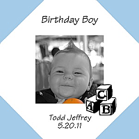 ABC Baby Square Shower Labels