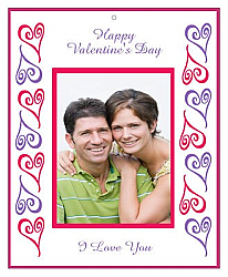 Hears Photo Valentine Big Rectangle Favor Tag 3.25x4