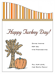 Stripes Thanksgiving Curved Wine Labels 2.75x3.75