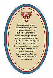 Bull Oval2 Beer Labels