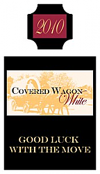 Covered Wagon Rectangle Wine Label 2.5x4.5