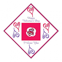 Hearts Clipart Valentine Diamont Favor Tag 2x2