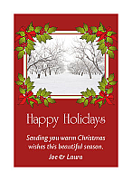 Holly Jolly Vertical Rectangle Label