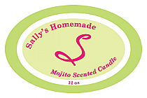 Mojito Candle Label Oval