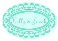 Monarch Small Oval Wedding Labels