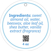 Pure Text Circel Bath Body Favor Tags