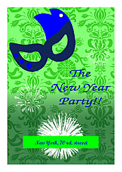 New Year Party Small Rectangle Hang Tag 1.875x2.75