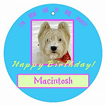 Dog Circle Birthday Favor Tag