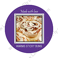 Fresh Baked Mulberry Circle Food & Craft Label