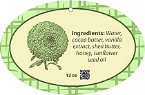 Soothing Oval Bath Body Favor Tag