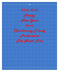 New Year Family Text Rectangle Hang Tag 3.5x3.75