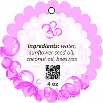 Bubbles Scalloped Bath Body Tag