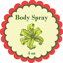 Energize Scalloped Circle Bath Body Labels