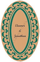 Monarch Vertical Oval Anniversary Labels