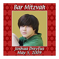 Mazel Tov Small Square Bat Mitzvah Labels