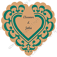 Monarch Heart Wedding Labels